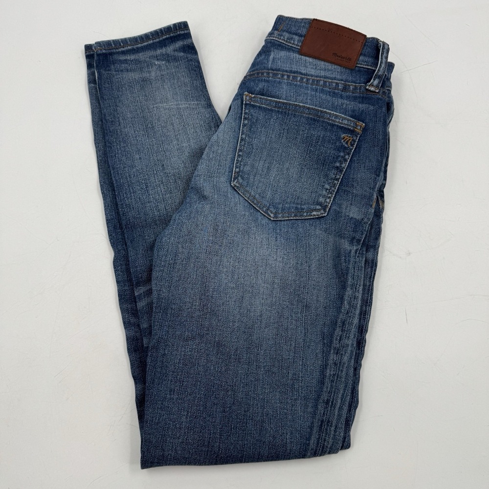 Madewell High Riser Skinny Jeans Size 24 Stretch Distressed Holes